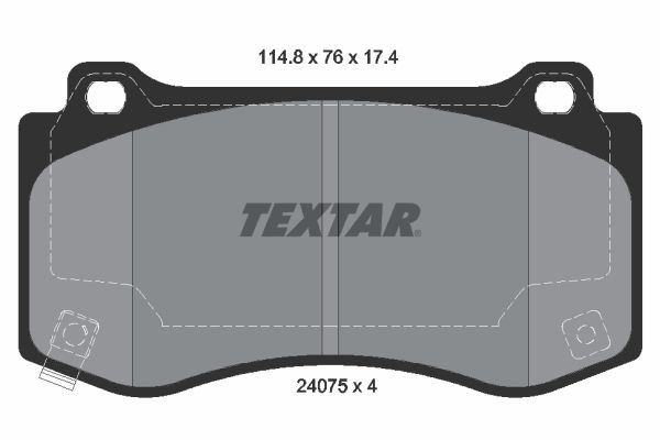 TEXTAR Комплект тормозных колодок, дисковый тормоз 2407501