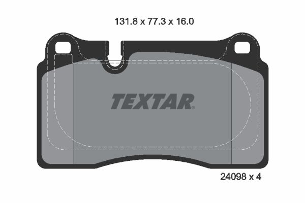 TEXTAR Комплект тормозных колодок, дисковый тормоз 2409803