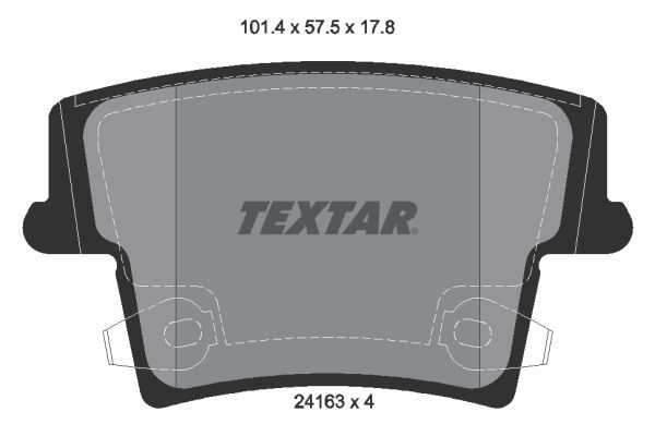 TEXTAR Комплект тормозных колодок, дисковый тормоз 2416301