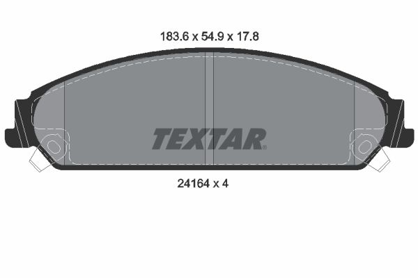 TEXTAR Комплект тормозных колодок, дисковый тормоз 2416401