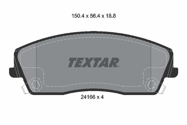 TEXTAR Комплект тормозных колодок, дисковый тормоз 2416601