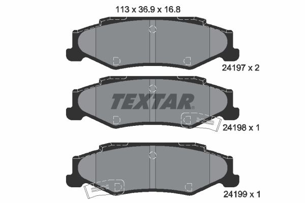 TEXTAR Комплект тормозных колодок, дисковый тормоз 2419701