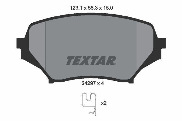 TEXTAR Комплект тормозных колодок, дисковый тормоз 2429701