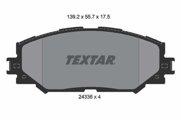 TEXTAR Комплект тормозных колодок, дисковый тормоз 2433601