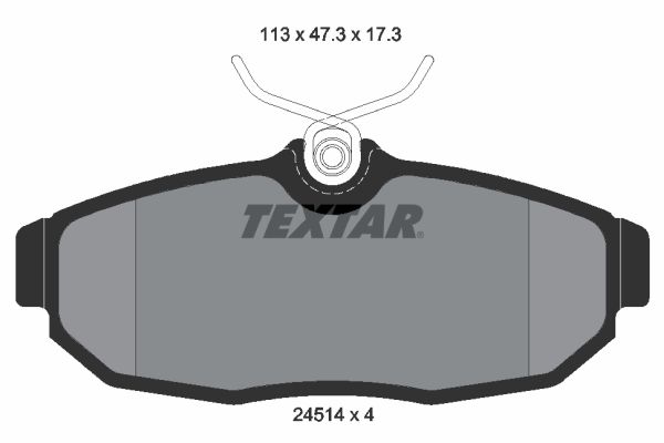 TEXTAR Комплект тормозных колодок, дисковый тормоз 2451401