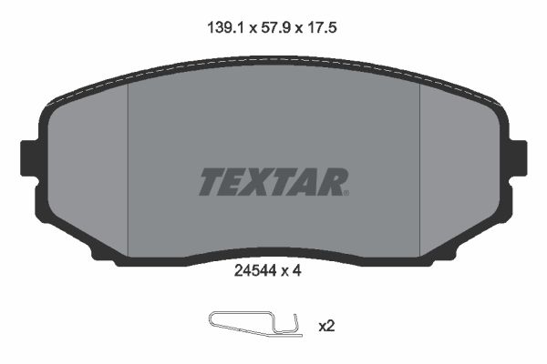 TEXTAR Комплект тормозных колодок, дисковый тормоз 2454401