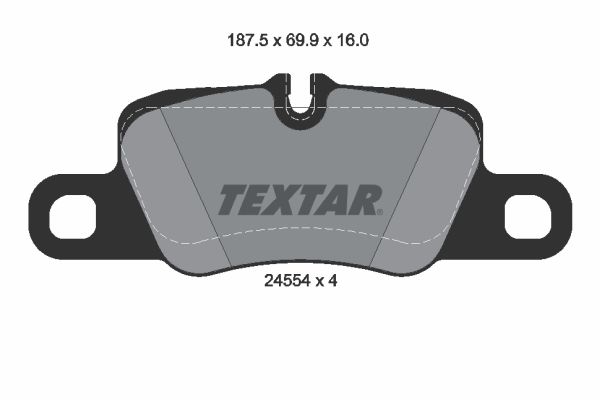TEXTAR Комплект тормозных колодок, дисковый тормоз 2455401