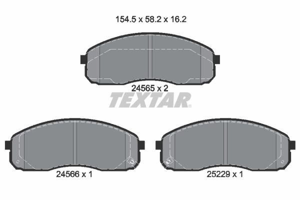 TEXTAR Bremžu uzliku kompl., Disku bremzes 2456501