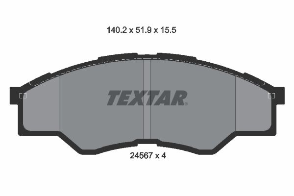 TEXTAR Комплект тормозных колодок, дисковый тормоз 2456701