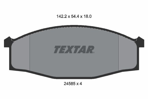 TEXTAR Комплект тормозных колодок, дисковый тормоз 2458501
