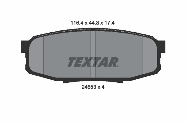 TEXTAR Комплект тормозных колодок, дисковый тормоз 2465301