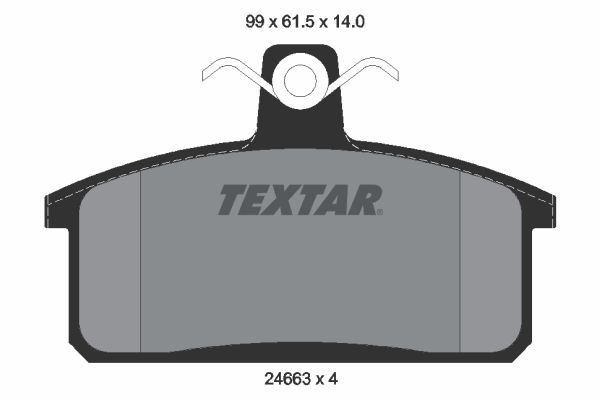 TEXTAR Комплект тормозных колодок, дисковый тормоз 2466301
