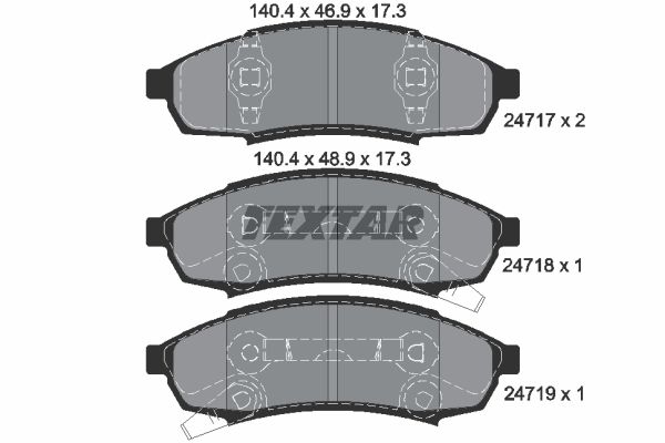 TEXTAR Комплект тормозных колодок, дисковый тормоз 2471701