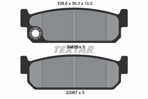 TEXTAR Комплект тормозных колодок, дисковый тормоз 2482501