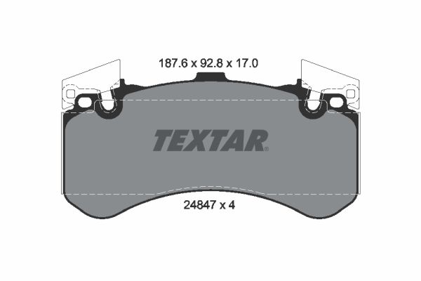 TEXTAR Комплект тормозных колодок, дисковый тормоз 2484701