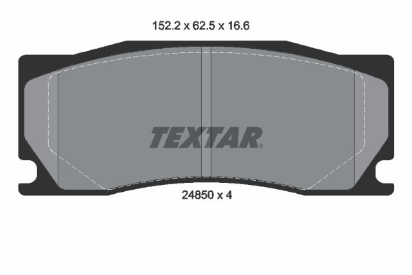 TEXTAR Комплект тормозных колодок, дисковый тормоз 2485001