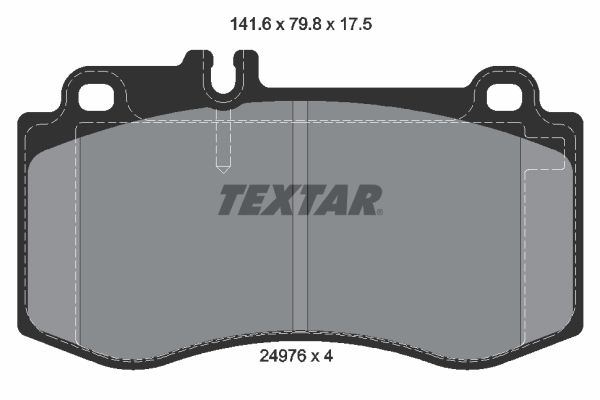 TEXTAR Комплект тормозных колодок, дисковый тормоз 2497601