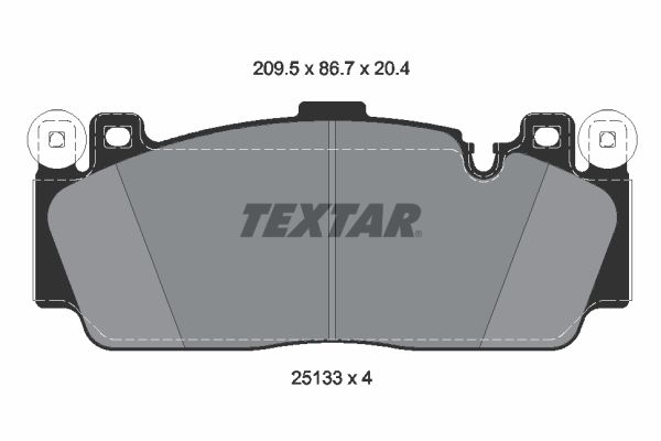 TEXTAR Комплект тормозных колодок, дисковый тормоз 2513301