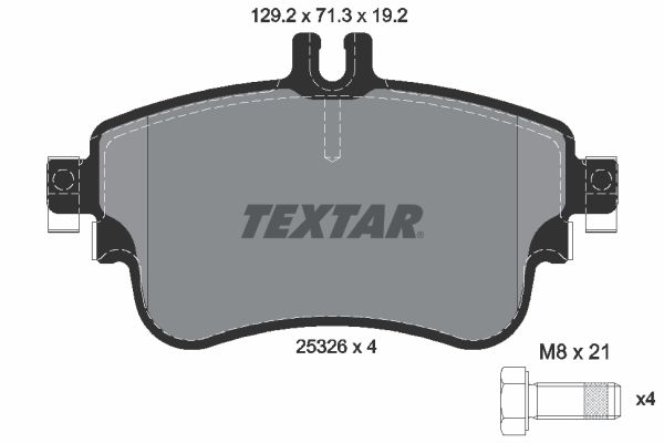 TEXTAR Комплект тормозных колодок, дисковый тормоз 2532601