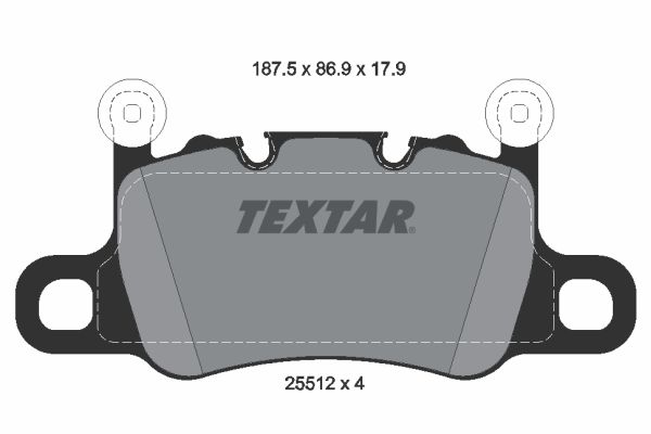 TEXTAR Комплект тормозных колодок, дисковый тормоз 2551201