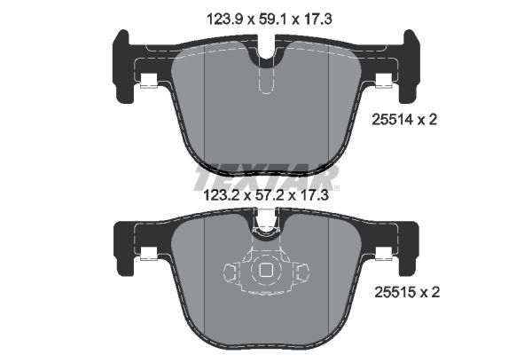 TEXTAR Комплект тормозных колодок, дисковый тормоз 2551401