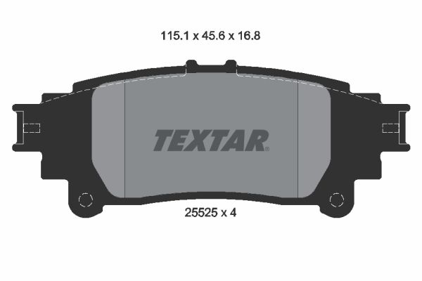 TEXTAR Комплект тормозных колодок, дисковый тормоз 2552501