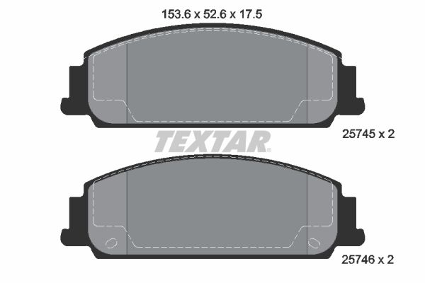 TEXTAR Bremžu uzliku kompl., Disku bremzes 2574501