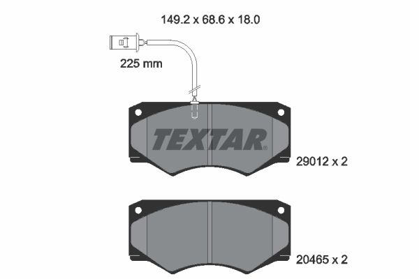 TEXTAR Комплект тормозных колодок, дисковый тормоз 2901201