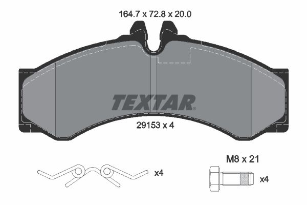 TEXTAR Комплект тормозных колодок, дисковый тормоз 2915301