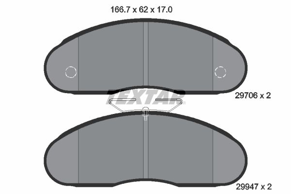 TEXTAR Комплект тормозных колодок, дисковый тормоз 2970602
