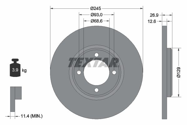 TEXTAR Bremžu diski 92008200