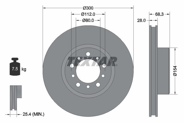 TEXTAR Bremžu diski 92032500
