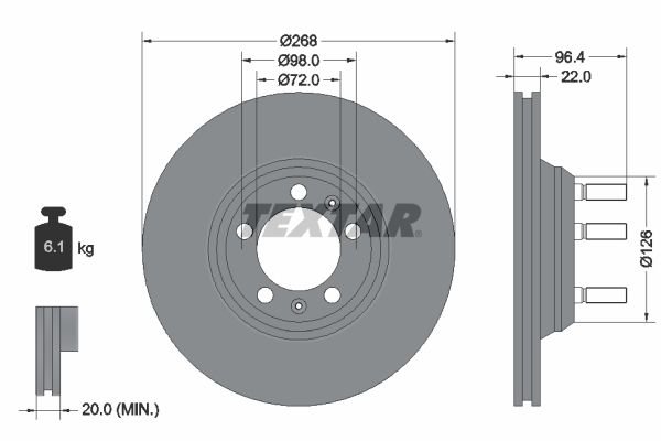 TEXTAR Тормозной диск 92033600