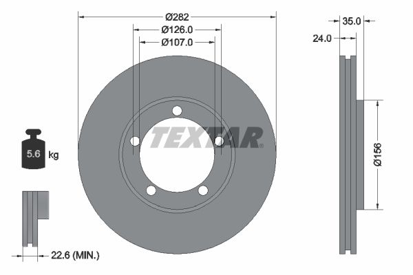 TEXTAR Bremžu diski 92039600