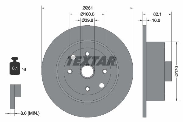 TEXTAR Тормозной диск 92042000