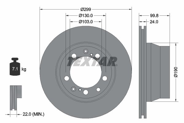 TEXTAR Тормозной диск 92052400