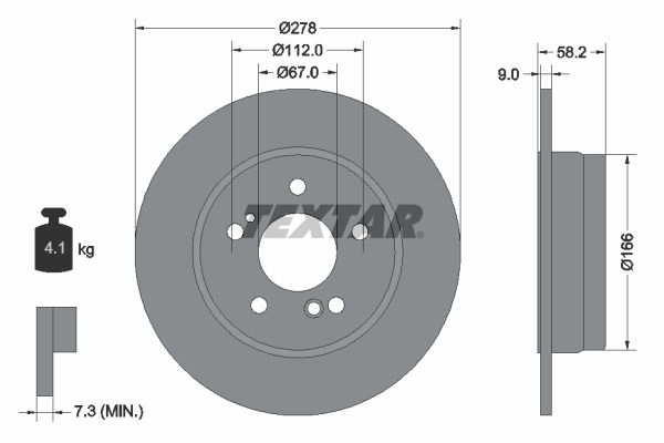 TEXTAR Тормозной диск 92058000