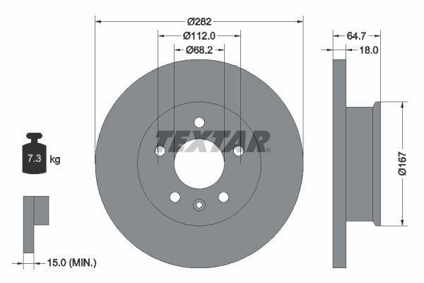 TEXTAR Bremžu diski 92058500