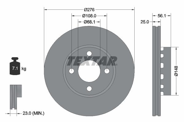 TEXTAR Bremžu diski 92060500