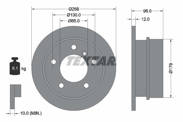 TEXTAR Тормозной диск 92073400