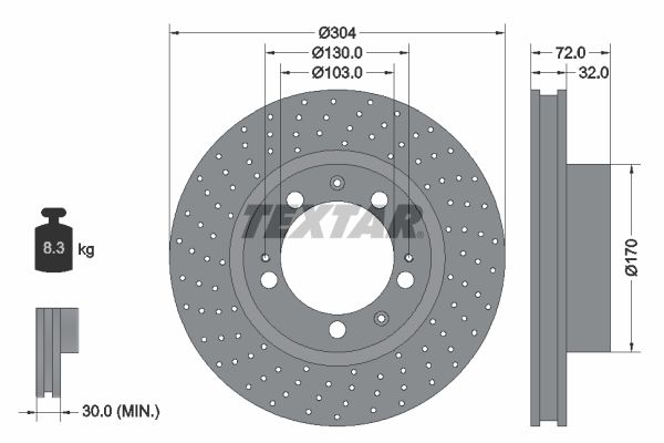 TEXTAR Тормозной диск 92076000
