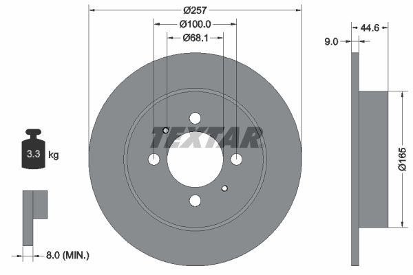 TEXTAR Тормозной диск 92079900