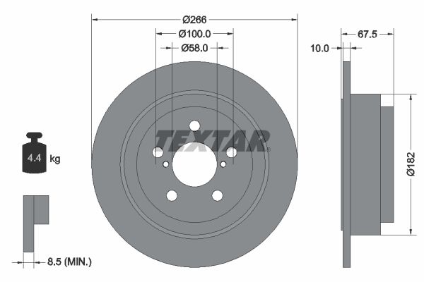 TEXTAR Тормозной диск 92082000