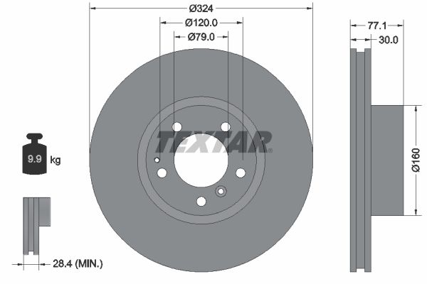TEXTAR Тормозной диск 92083400