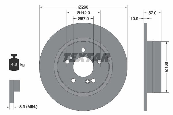 TEXTAR Bremžu diski 92089000