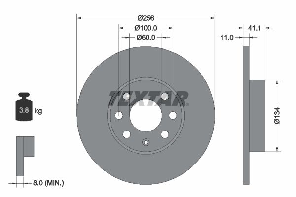 TEXTAR Тормозной диск 92091700
