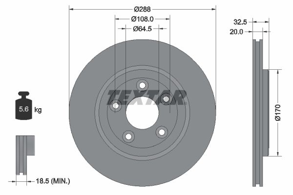 TEXTAR Тормозной диск 92099100