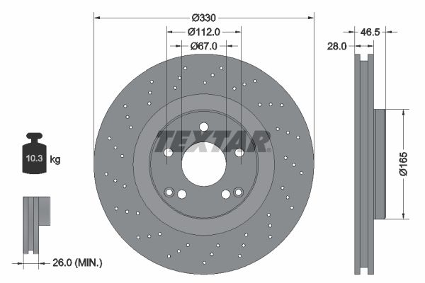TEXTAR Bremžu diski 92119803