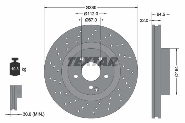TEXTAR Bremžu diski 92120203