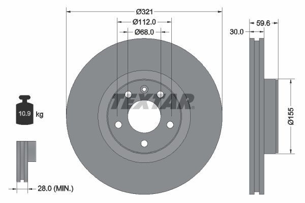 TEXTAR Bremžu diski 92132300